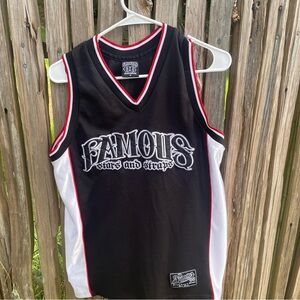 Famous Stars & Straps Black Jersey with White & Red Trim
